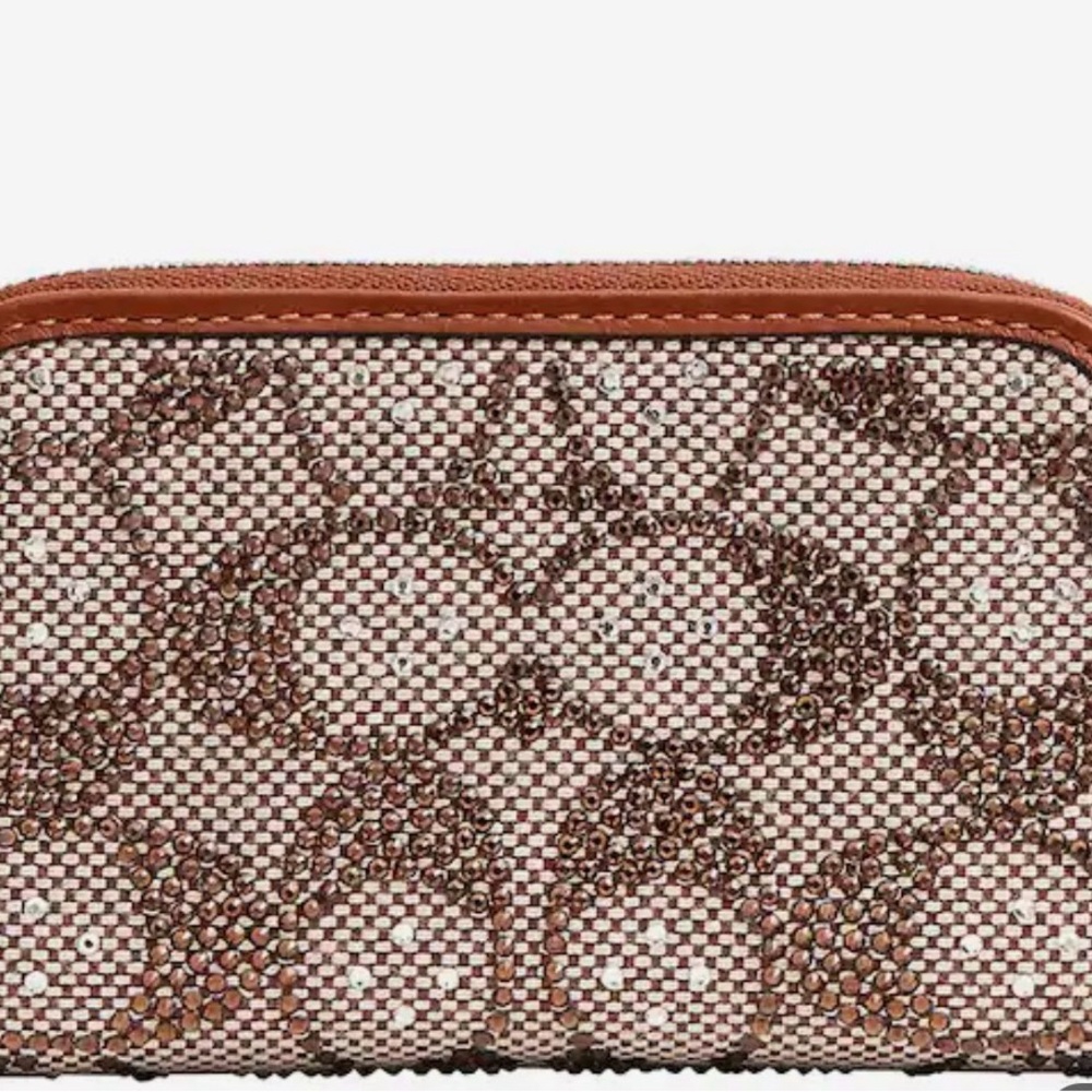 Coach Signature Crystal Jacquard Essential Zip Wallet - Picture 2 of 5